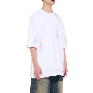 T-shirt surdimensionné personnalisé OEM 2026, manches courtes, col rond, impression personnalisée, t-shirts pour hommes - Product Image 2