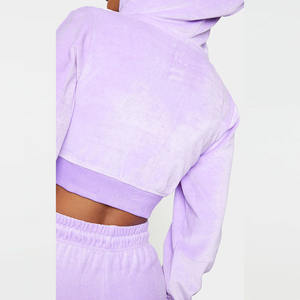 ชุด2ชิ้นเสื้อครอปมีฮู้ดแขนยาวสำหรับผู้หญิงชุด2ชิ้นแฟชั่นใหม่สำหรับผู้หญิง - Product Image 4