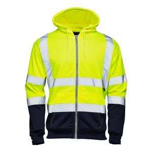 Sudadera Impermeable de Alta Visibilidad ANSI Clase 3 para Seguridad en el Tráfico, con Capucha Ajustable y Tiras Reflectantes Resistentes para Uso Industrial - Product Image 4