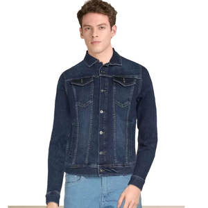 New Design Custom Made Custom Men <b>Black</b> Distressed Denim <b>Jackets</b> Wholesale <b>Jeans</b> <b>Jackets</b> Men Street Wears Supplier - Product Image 1
