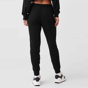 Wholesale <b>Womens</b> Ribbed <b>Jogger</b> Pants High-Waisted Stretchable <b>Joggers</b> with Elastic Waist and Drawstring - Product Image 2