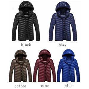 Chaqueta de Plumón Larga con Capucha para Hombre, Ligera, Térmica, Resistente al Agua, Cortavientos, para Clima Frío, Informal - Product Image 6