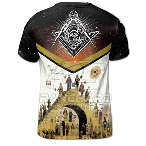 Freemason <b>Temple</b> Historic Craft Graphic Masonic Symbolic Pride T-Shirt 100% Cotton <b>Men's</b> Customizable High Quality - Product Image 3