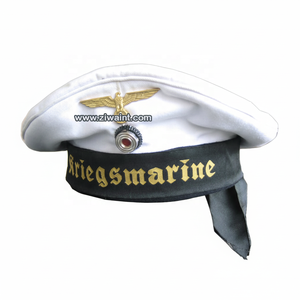 Gorro Blanco del Ejército Marino Alemán de la Segunda Guerra Mundial con Insignia de Pato Donald, 100% Algodón, para Uso en Exteriores, Tejido Común - Product Image 2