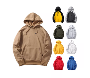 เสื้อฮู้ดดี้ผู้ชาย OEM ผ้าฝ้าย 100% แขนยาว สีพื้น ปักโลโก้ พิมพ์ลายตามสั่ง ทรงโอเวอร์ไซส์ เนื้อผ้านุ่ม เสื้อกันหนาว ไซส์ XS ถึง 6XL - Product Image 1