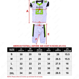 Uniforme de football américain de taille adulte de quantité minimale de commande bas ensemble d'uniforme de football américain d'équipe de haute qualité maillot de football - Product Image 6