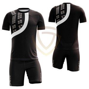 Custom Logo 100% Polyester Quick Dry Breathable V-neck Soccer Uniforms for Men Latest Design Football Kits Soccer Uniforms - Product Image 3