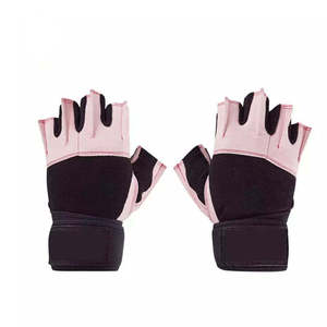 ถุงมือหนังครึ่งนิ้วสำหรับฝึกออกกำลังกายฟิตเนสถุงมือยกน้ำหนัก - Product Image 1