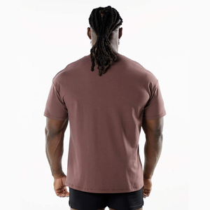 Merlot T-Shirt Homme 94% Coton 6% Spandex Signature Performance Coupe Raglan Ajustée Manches Courtes Epaule Goutte Col Ras Du Cou - Product Image 2
