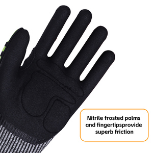 Gants de sécurité en nitrile anti-impact respirants en cuir de protection et vêtements de travail TPR gants de protection mécaniques anti-impact - Product Image 3