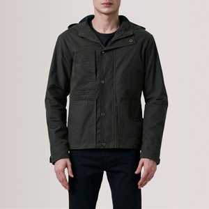 Outdoor <b>Canvas</b> Man Jackets Hooded Waterproof Winter Workwear Durable Casual Coat for Hiking and Camping - Product Image 1