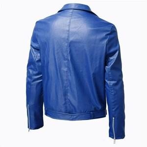 Abrigo de cuero de nuevo estilo de motocicleta ajustado personalizado para hombres nueva chaqueta de cuero de motorista genuino clásico para hombres - Product Image 2