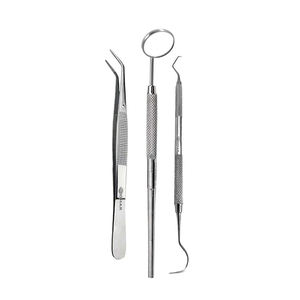 Dental <b>Tool</b> Kit Mouth Mirror Hollow Handle Explorers Fig 9 Hollow Manual Medical Stainless Steel High-quality Dental Examination - Product Image 6