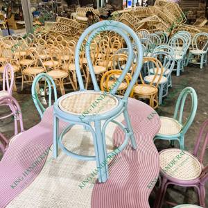 Best Selling Bright Blue Handcrafted Rattan <b>Chair</b> for <b>Kids</b> Modern Design Eco-Friendly Product for Kitchen and Bedroom - Product Image 3