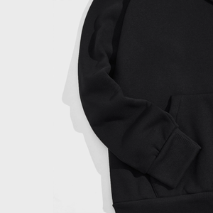 Sweat à capuche décontracté d'hiver confortable et respirant en coton 100% avec imprimé personnalisé en polaire écologique pour hommes - Product Image 3