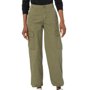 Ropa de calle personalizada, pantalones Cargo para mujer, traje de moda de Color liso personalizado, pantalones Cargo transpirables para mujer - Product Image 1