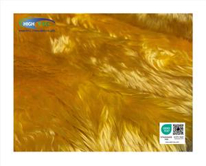 Tissu en fausse fourrure tricotée jaune tournesol, à poils longs 30/35mm, pour vêtements, jouets, vêtements pour femmes, sacs et chaussures - Product Image 2