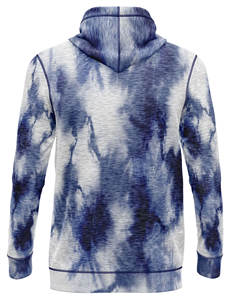 Vente en gros 100% coton sweat à capuche personnalisé pour hommes haute qualité Tie Dye fermeture éclair avec techniques brodées imprimé sur mesure pour l'hiver - Product Image 3