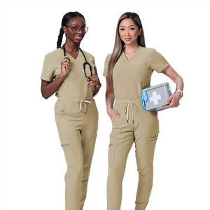 Uniformes de gommages d'hôpital respirants gommages personnalisés uniformes d'infirmières médicales faciles à laver - Product Image 3