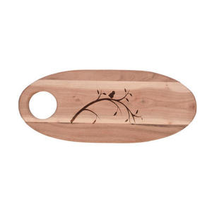 Tabla de charcutería de madera ovalada de estilo ecológico para uso en cocina, tabla para cortar queso a granel, exportador mayorista - Product Image 1
