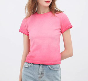 เสื้อยืดผ้าฝ้ายสำหรับผู้หญิงเสื้อครอปสำหรับผู้หญิงเสื้อยืดแฟชั่นปรับแต่งได้สำหรับฤดูร้อน - Product Image 2