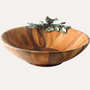 Petit bol de service à soupe à salade en bois dur écologique fait à la main Design papillon décoratif classique pour les mariages vente spéciale - Product Image 2
