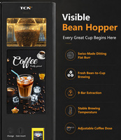 Distributeur automatique de café TCN, machine à café intelligente du grain à la tasse, pour les entreprises, les magasins de détail et les bureaux