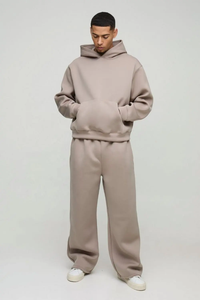 Conjunto Deportivo Holgado de Moda, Fabricante de Chándales de Algodón de Alta Calidad para Hombre con Cremallera - Product Image 4