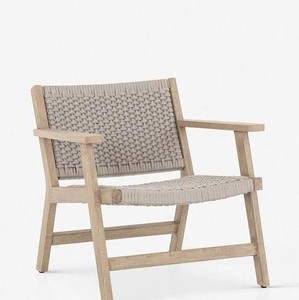Silla decorativa para interior/exterior, acabado natural con cuerda - Product Image 5
