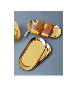 ถาดเสิร์ฟสแตนเลสขัดเงากระจกพร้อมด้ามจับตามหลักสรีรศาสตร์สำหรับบ้านสุดหรูและการใช้งานเชิงพาณิชย์ - Product Image 1