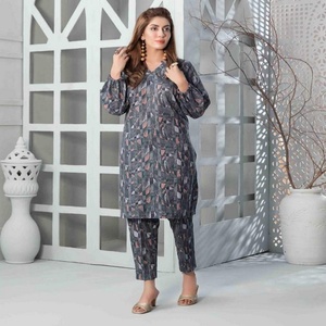 Vente chaude femmes décontracté Khaddar 2 pièces costumes Tawakkal marque coton coutures personnalisées disponibles TAMARA marque personnalisable - Product Image 4