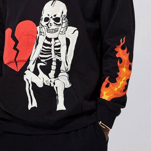 Sweat à capuche d'hiver en molleton de coton 3D 100% sur mesure pour hommes unisexe surdimensionné poids lourd - Product Image 6