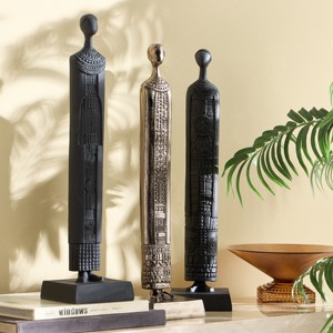 Sculpture artistique de cheval en métal noir Pièce de déclaration élégante idéale pour la maison de luxe ou la décoration de bureau contemporaine - Product Image 2