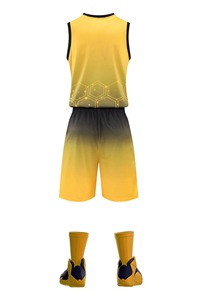 Uniforme de baloncesto estudiante deporte juego Jersey entrenamiento equipo uniforme hombres dos piezas manga corta Suelto - Product Image 3