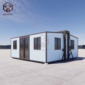 Maison conteneur extensible préfabriquée avec capacité de charge au sol de 2 <span class=keywords><strong>KN</strong></span>/m² pour 2 à 4 personnes, appartement de 12 kW, utilisation extérieure, design moderne - Product Image 1
