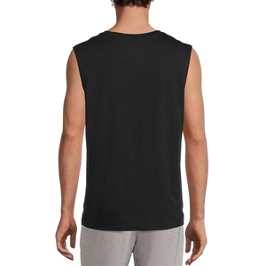 Débardeur noir Optimum Mobility pour homme, respirant, séchage rapide, coton/polyester écologique, emmanchures larges pour la gym, le sport et l'entraînement - Product Image 2