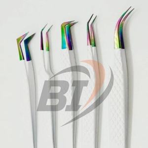 Pince à épiler d'extension de cils en acier inoxydable durable avec logo personnalisé le plus vendu Type de pointe pointue testée à la main - Product Image 6