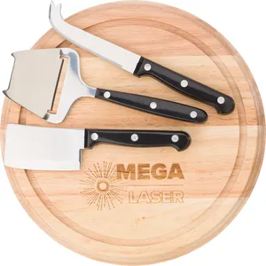Tagliere per Formaggi in Legno Personalizzato Max con Utensili Premium - Product Image 1