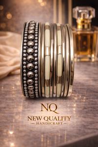 Premium Black Gold Bangle Set – Resin & Alloy <b>Stack</b> <b>Bracelets</b> with Rhinestones for Women, Trendy Fashion Jewelry Wholesale - Product Image 5
