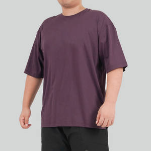 Camiseta informal de manga corta con cuello redondo de gran tamaño para hombre, 100% algodón, transpirable, ecológico, antibolitas, abertura Vertical, detalle del dobladillo - Product Image 2