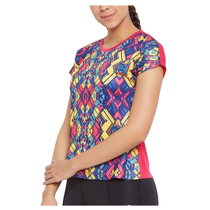 Camiseta de verano ajustada personalizada de alta calidad para mujer, recién llegado, manga completa, cuello redondo, respetuosa con el medio ambiente, diseño sólido teñido liso - Product Image 6