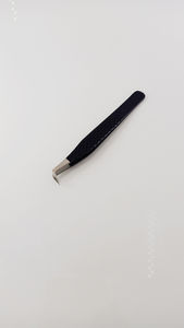 Pinzas de pestañas de acero inoxidable personalizadas 2025, herramienta de extensiones de pestañas a granel con punta puntiaguda con logotipo personalizado, accesorio de etiqueta privada - Product Image 3