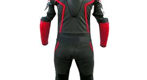 One Piece Motorcycle Leather Racing <b>Suit</b> <b>Black</b> <b>Red</b> & White Professional One Piece Leather Motorcycle Racing <b>Suit</b> with Armor - Product Image 6