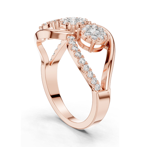 Bague en diamant de laboratoire de 0,57 carat pour femmes, clarté VVS-VS EF, or 18 carats, 14 carats, 10 carats et argent 925, or rose, or jaune, or blanc - Product Image 5