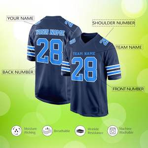 Conjunto de camiseta de fútbol americano personalizado para equipos con materiales de calidad profesional y detalles personalizados para cada jugador - Product Image 2