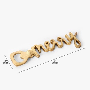 Gold Merry Metal <b>Bottle</b> <b>Opener</b> Champagne and Wine <b>Bottle</b> Cap Releaser & <b>Opener</b> Usage for <b>Bar</b> & Hotel Tabletop <b>Bottle</b> <b>Openers</b> - Product Image 5