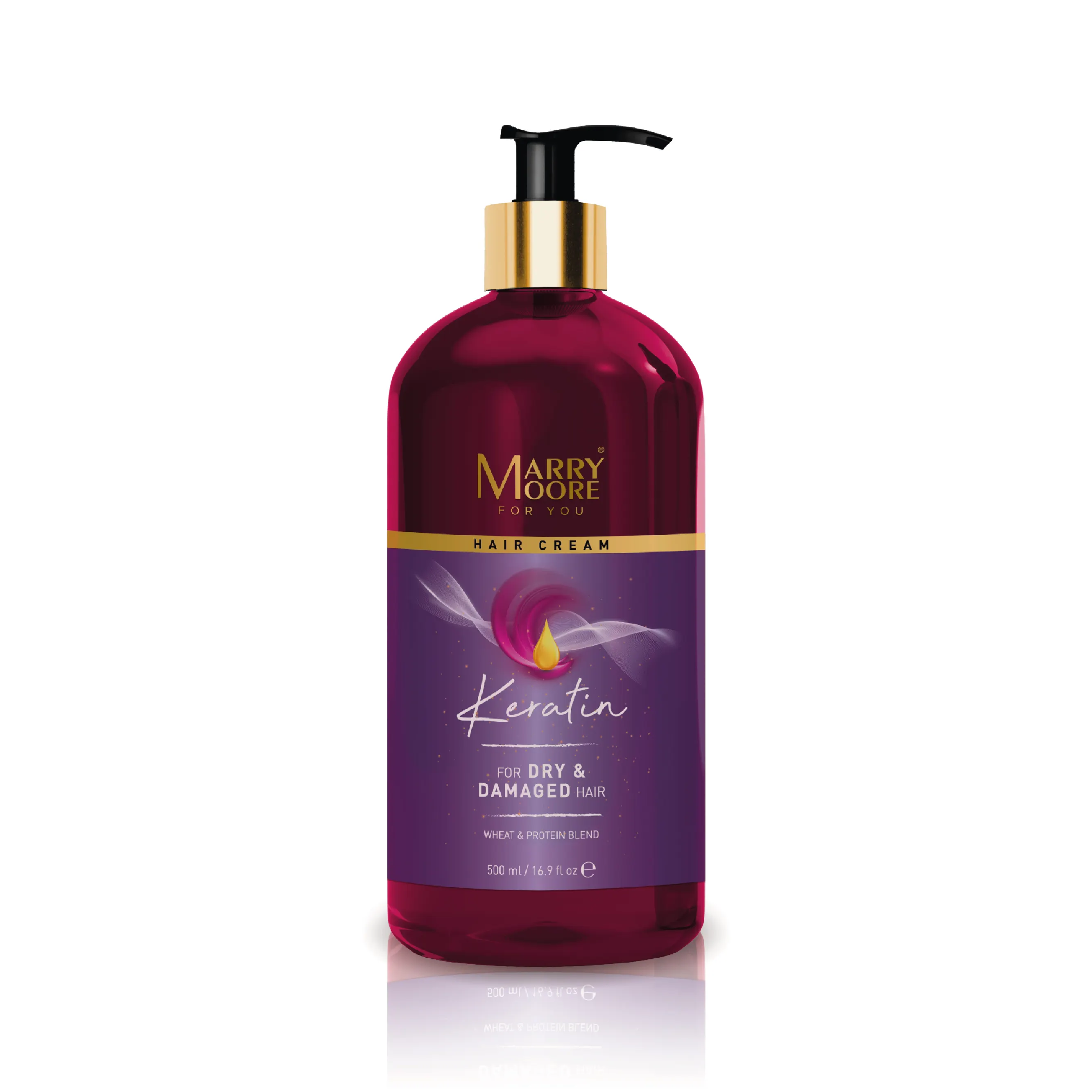 Marry Moore 500ml For Dry and Damaged styling Keratin Hair Cream