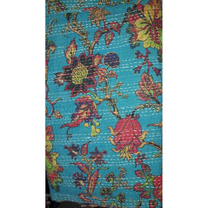 Colcha Kantha india hecha a mano, cubrecama de algodón, colcha tradicional de patchwork, manta doble, lote al por mayor de 12 piezas para el hogar - Product Image 5