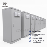 Armoire de télécommunications en acier personnalisée GX-BOX 19U, armoire extérieure ventilée pour batteries, boîtier de sol pour alimentation, indice de protection IP66