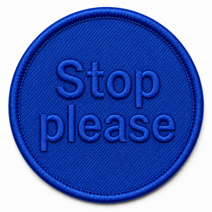 Custom Round Iron on Embroidered Patch Woven Fabric Badge for Clothing <b>Hats</b> <b>Bags</b> - Product Image 3